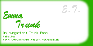 emma trunk business card